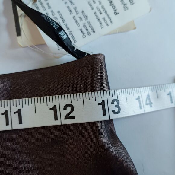 Tadashi Brown Satin Maxi Skirt Womens Size 4 Evening Formal Flare Stretch NWT - Picture 10 of 11
